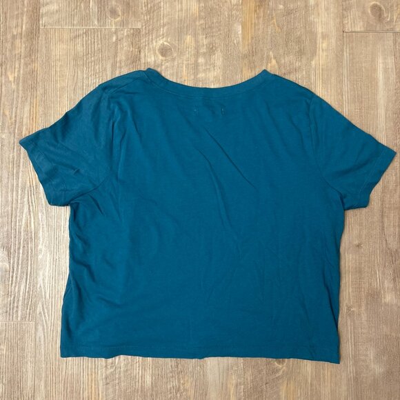 Madewell Teal Blue Cotton Tee Shirt Small - Picture 4 of 4